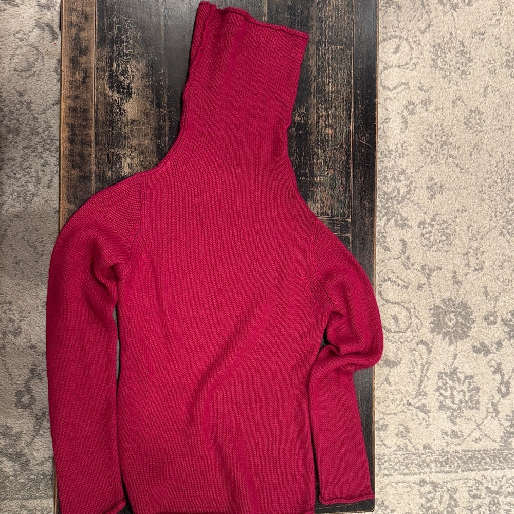 H&M Bold Red Cowl Neck Sweater